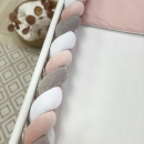 Set lenjerie patut bebe 7 piese Bambi roz (6)